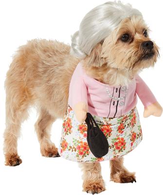 Show full view: Frisco Front Walking Granny Dog & Cat Costume, Small slide 4 of 10