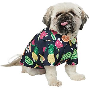 Frisco Fruit Punch Camp Dog & Cat Shirt, Black, Medium