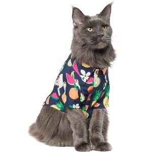 Frisco Fruit Punch Camp Dog & Cat Shirt, Black, Small