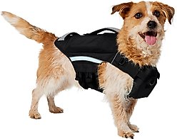Frisco Full Coverage Dog Life Jacket, Blue/Black, Large