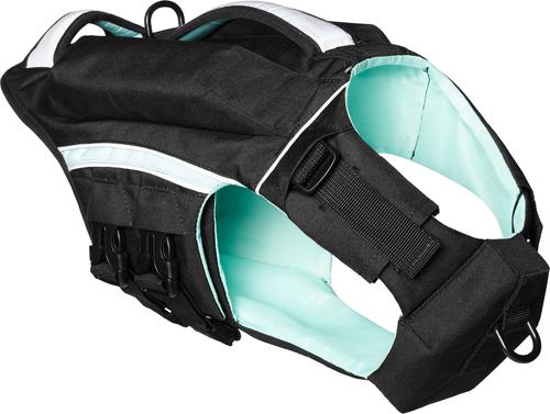 Show full view: Frisco Full Coverage Dog Life Jacket, Blue/Black, Medium slide 4 of 10