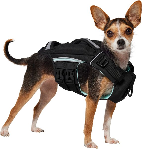 Show full view: Frisco Full Coverage Dog Life Jacket, Blue/Black, X-Small slide 1 of 10