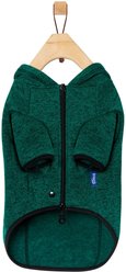 Frisco Full Zip Dog & Cat Sweater Fleece Hoodie, Green, Large slide 2 of 8