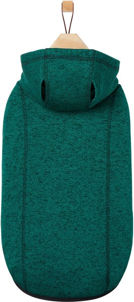 Show full view: Frisco Full Zip Dog & Cat Sweater Fleece Hoodie, Green, Medium slide 4 of 12
