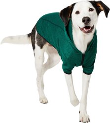 Frisco Full Zip Dog & Cat Sweater Fleece Hoodie, Green, X-Large