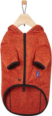 Show full view: Frisco Full Zip Dog & Cat Sweater Fleece Hoodie, Orange, Medium slide 5 of 12