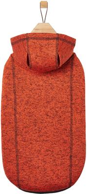 Show full view: Frisco Full Zip Dog & Cat Sweater Fleece Hoodie, Orange, Small slide 4 of 12