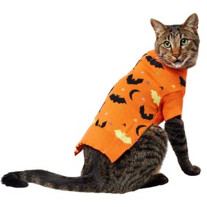 Frisco Funky Bat Knit Dog & Cat Sweater, Small