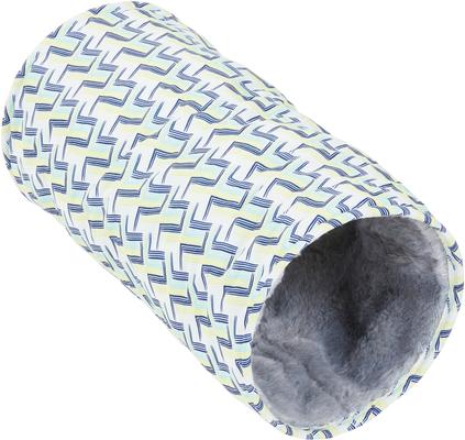 Show full view: Frisco Geometric Small Pet Crinkle Plush Tunnel, Multi Color slide 3 of 6