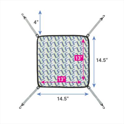 Show full view: Frisco Geometric Small Pet Hanging Hammock, Multi Color slide 2 of 7