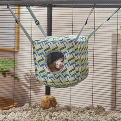 Frisco Geometric Small Pet Plush Hanging Cube, Green