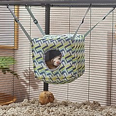 Frisco Geometric Small Pet Plush Hanging Cube, Green