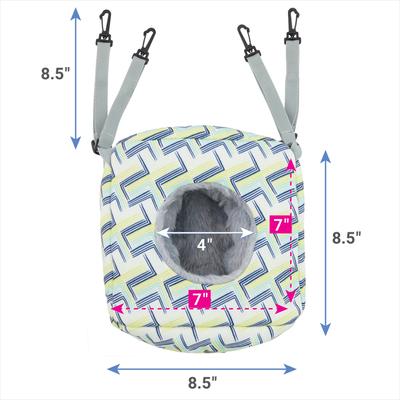 Show full view: Frisco Geometric Small Pet Plush Hanging Cube, Green slide 2 of 7