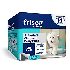 Frisco Giant Charcoal Dog Training & Potty Pads, 27.5 x 44-in, Unscented, 30 count