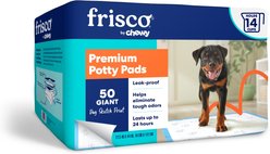 Frisco Giant Premium Dog Training & Potty Pads, 27.5 x 44-in, Unscented, 27.5 x 44-in, Unscented, 50 count, Dog Sketch Print