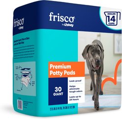 Frisco Giant Premium Dog Training & Potty Pads, 27.5 x 44-in, Unscented, 30 count