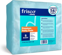 Frisco Giant Premium Dog Training & Potty Pads (NEW LOOK AVAILABLE), 27.5 x 44-in, Unscented, 5 count