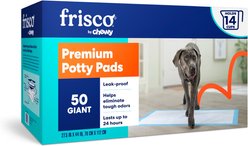Frisco Giant Premium Dog Training & Potty Pads, 27.5 x 44-in, Unscented, 50 count