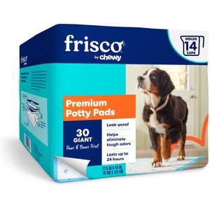 Frisco Giant Printed Dog Training & Potty Pads, 27.5 x 44-in, Unscented, 30 count, Paws & Bones