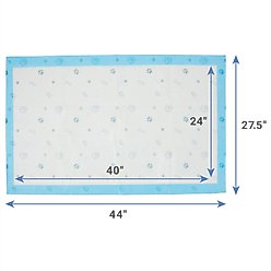 Frisco Giant Printed Dog Training & Potty Pads, 27.5 x 44-in, Unscented, 50 count, Paws & Bones slide 2 of 9