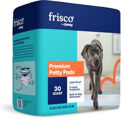 Frisco Giant Training & Potty Pads, 27.5-in x 44-in, 30 count + 22-in x 23-in, 150 count slide 2 of 9
