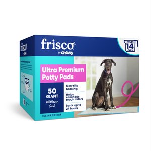 Frisco Giant Ultra Premium Non-Skid Dog Training & Potty Pads, 27.5 x 44-in, Scented, 50 count