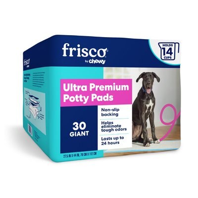 Frisco Frisco Giant Ultra Premium Non-Skid Dog Training & Potty Pads, 27.5 x 44-in, Unscented, 30 count