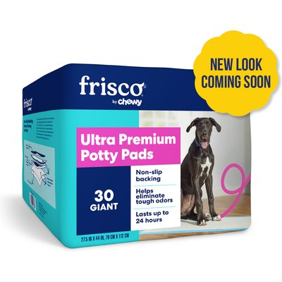 Frisco Frisco Giant Ultra Premium Non-Skid Dog Training & Potty Pads (New Look Coming Soon), 27.5 x 44-in, Unscented, 30 count