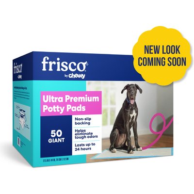 Frisco Frisco Giant Ultra Premium Non-Skid Dog Training & Potty Pads (New Look Coming Soon), 27.5 x 44-in, Unscented, 50 count