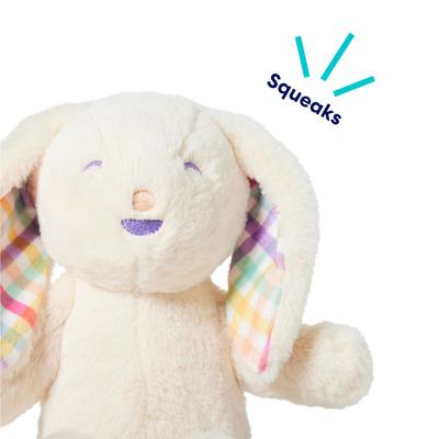 Show full view: Frisco Gingham Bunny Plush Squeaky Dog Toy, Medium slide 4 of 7