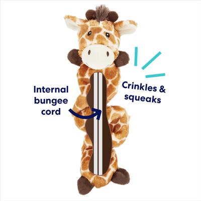 Show full view: Frisco Giraffe Bungee Plush Squeaky Dog Toy, Small/Medium slide 3 of 7
