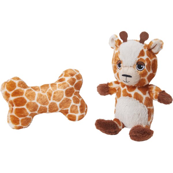 Frisco Dumbell & Kettleball Plush Squeaky Dog Toy, 2 count
