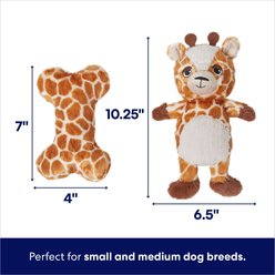 Frisco Giraffe Plush Squeaky Puppy Toy, Small/Medium, 2 count slide 2 of 5