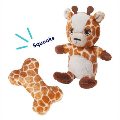 Show full view: Frisco Giraffe Plush Squeaky Puppy Toy, Small/Medium, 2 count slide 4 of 7