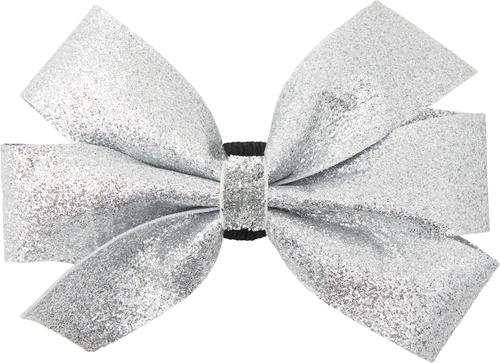 Show full view: Frisco Glitter Dog Collar with Removable Glitter Bow, Gray, SM - Neck: 10-14-in, Width: 5/8-in slide 4 of 7