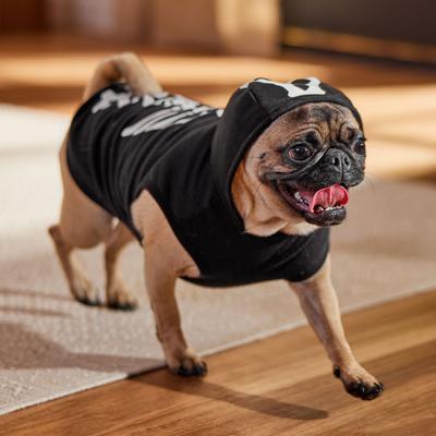 Show full view: Frisco Glow in the Dark Skeleton Dog & Cat Hoodie Costume, Medium slide 8 of 10