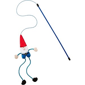 Frisco Gnome Teaser Wand Cat Toy with Catnip