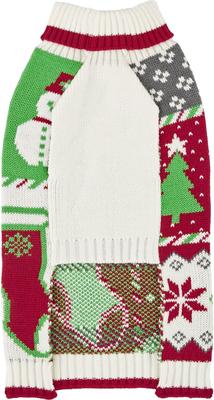 Show full view: Frisco Grandma's Holiday Patchwork Dog & Cat Christmas Sweater, Small slide 5 of 11