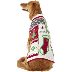 Frisco Grandma's Holiday Patchwork Dog & Cat Christmas Sweater, X-Large