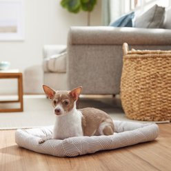 Frisco Gray Basket Weave Dog Crate Mat, 24-in