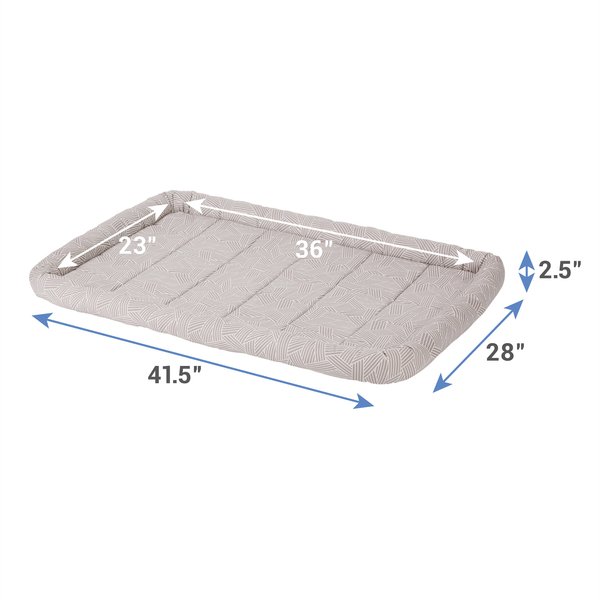 Image showcasing FRISCO Gray Basket Weave Dog Crate Mat, 42-in - Chewy.com
