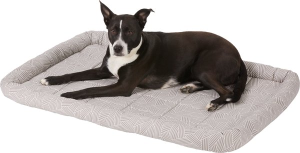 Image showcasing FRISCO Gray Basket Weave Dog Crate Mat, 42-in - Chewy.com