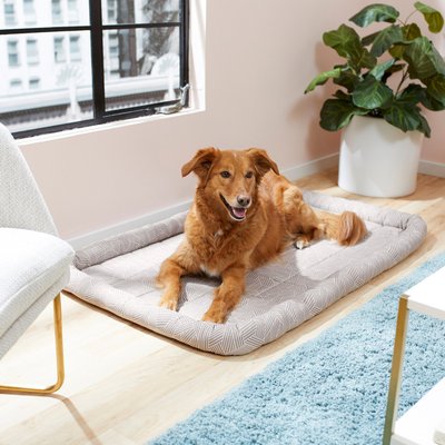 Frisco Frisco Gray Basket Weave Dog Crate Mat, 48-in