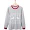 Show in main carousel: Frisco Gray Fair Isle Moose Unisex Adult Pajama Jersey Top, Medium slide 1 of 6