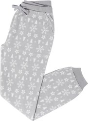 Frisco Gray Fair Isle Polar Fleece Unisex Adult Pajama Pants, Small