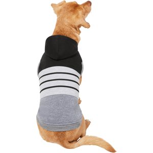 Frisco Gray Striped Dog & Cat Hoodie, Medium