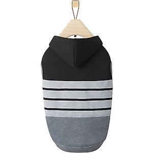 Frisco Gray Striped Dog & Cat Hoodie, Medium