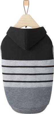 Show full view: Frisco Gray Striped Dog & Cat Hoodie, Gray Stripe, Medium slide 4 of 8
