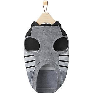 Frisco Gray Striped Dog & Cat Hoodie, Medium