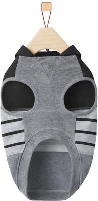 Show full view: Frisco Gray Striped Dog & Cat Hoodie, Gray Stripe, Medium slide 5 of 8